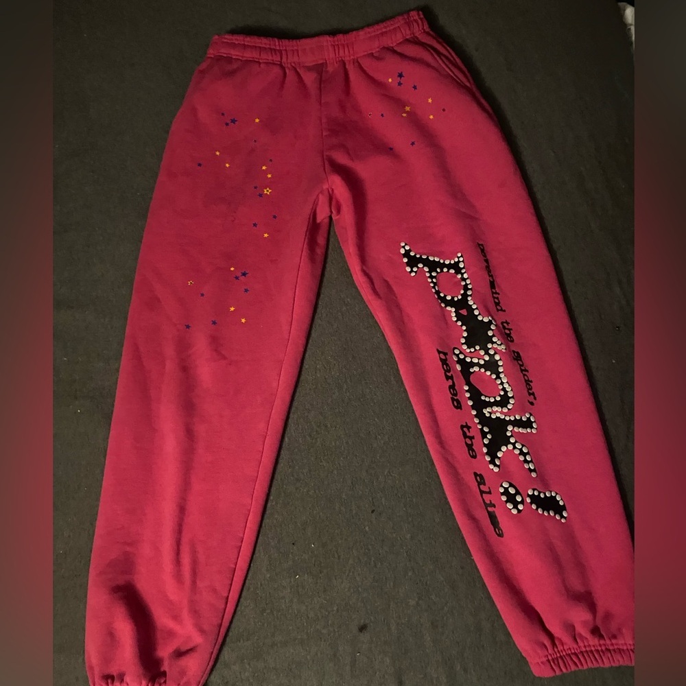 Sp5der P*NK Sweatpants Pink - Picture 1 of 3